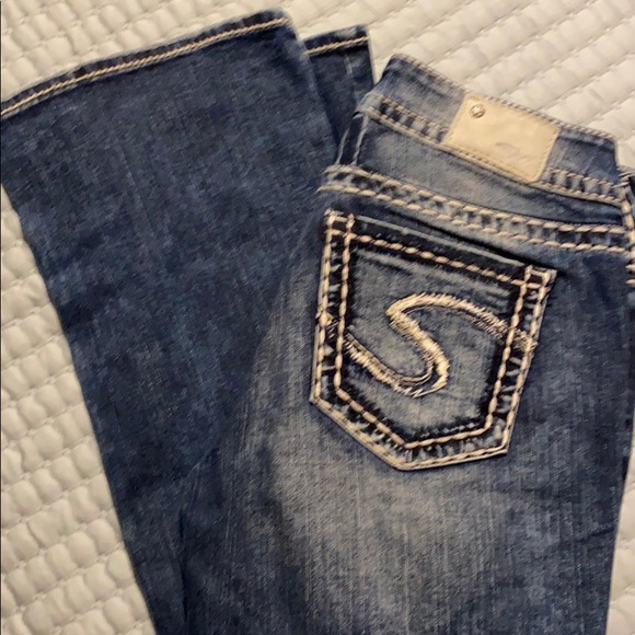 Silver Suki Fluid Denim Bootcut Jeans Sz 28W/33L - Picture 2 of 6